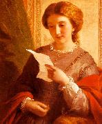Alfred Chalon Girl Reading a Letter oil painting reproduction